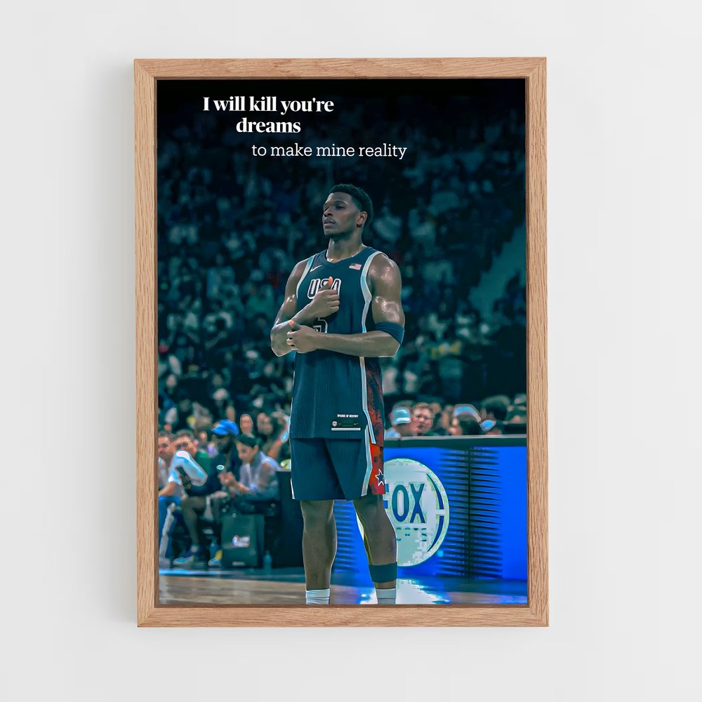 Poster Anthony de edwards – affiche Basketball (vue 4)
